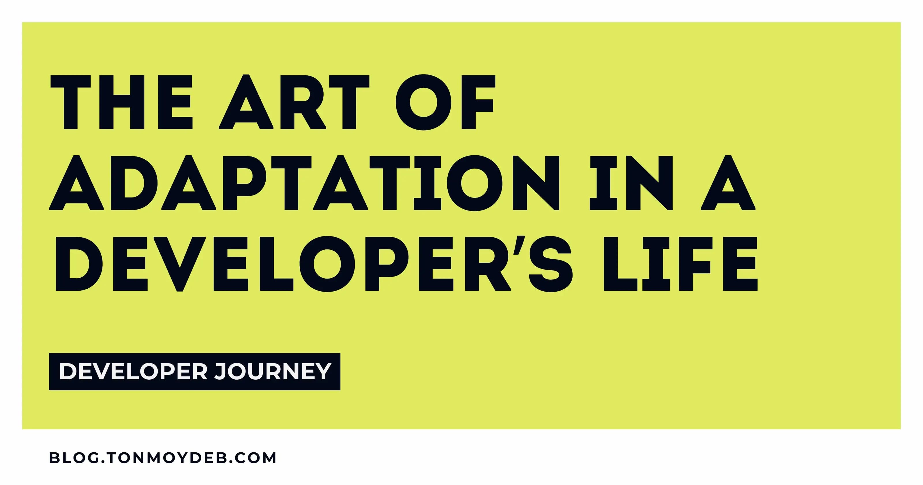 The Art of Adaptation in a Developer’s Life
